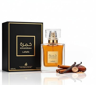 Lattafa Khamrah - Vanilla, Warm Spicy, Amber, Cinnamon - Eau de Parfum Long-Lasting Fragrance for Unisex, 3.40 Ounce / 100 ml